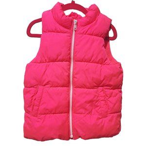 Cute Kids Old Navy Puffer Vest Hot Pink Winter Ware